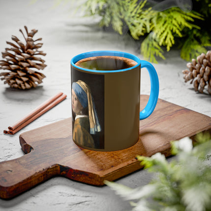 Girl with a Pearl Earring by Johannes Vermeer Colorful Mugs (11oz, 15oz)