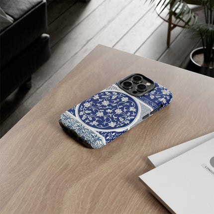 Blue Flower Pattern by Owen Jones Phone Cases