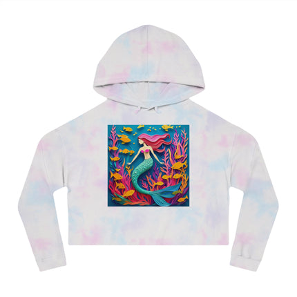 Mermaid Cropped Hooded Sweatshirt