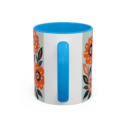 🧳🌼 The Grand Floral Voyage Colorful Mug – Art Deco Travel Elegance