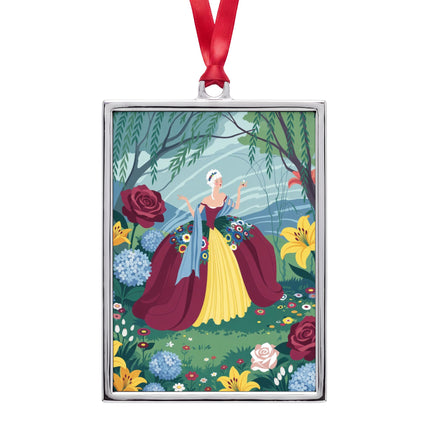 🌺👑 The Lady Of The Grand Flower Garden Portrait Frame Ornament – Art Deco Floral Elegance