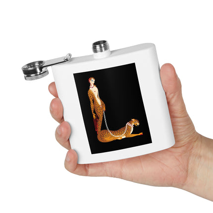 Leopard Queen Stainless Steel Flask – Wild Beauty & Art Deco Glamour