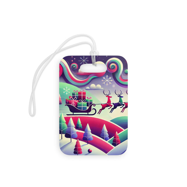 Festive Reindeer Flight Luggage Tag