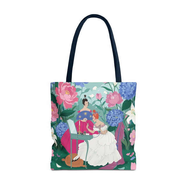 🌸🕯️ The Ladies Of The Enchanted Garden Vanity Tote Bag – Art Deco Floral Elegance