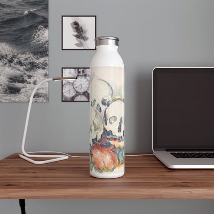 The Three Skulls by Paul Cézanne Slim Water Bottle