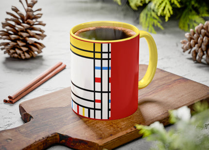 Place de la Concorde by Piet Mondrian Colorful Mugs (11oz, 15oz)