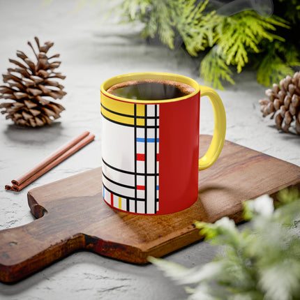 Place de la Concorde by Piet Mondrian Colorful Mugs (11oz, 15oz)