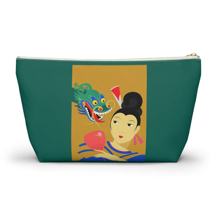 Dragon Fan Cosmetic Bag – Bold Chinese Fantasy & Elegant Strength
