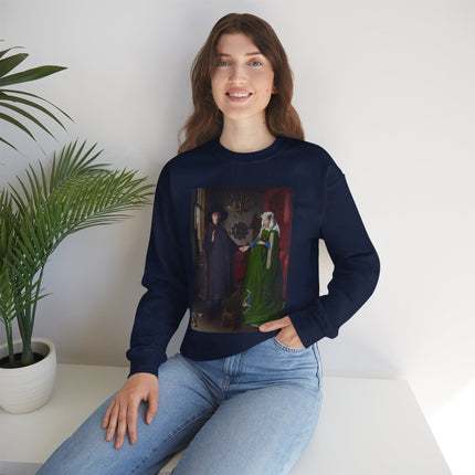 Arnolfini Portrait by Jan Van Eyck Heavy Blend™ Crewneck Sweatshirt