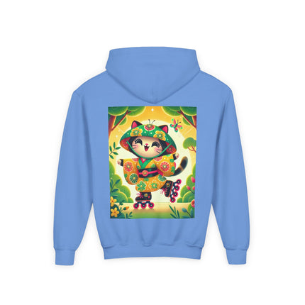 Firefly Dance on Wheels Youth Hooded Sweatshirt – Magical Motion & Playful Glow