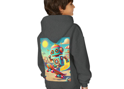 Skate Park Robot Youth Heavy Blend Hooded Sweatshirt