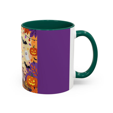 🎃🐈‍⬛ The Pumpkin Child’s Halloween Parade Colorful Mug – Whimsical Storybook Charm