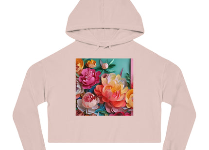 Peonies in Full Bloom Women’s Cropped Hooded Sweatshirt