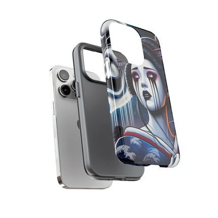 Geisha’s Black Ink Tears Phone Cases