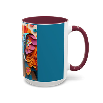 Elephant at an Autumn Festival Colorful Mugs (11oz, 15oz)