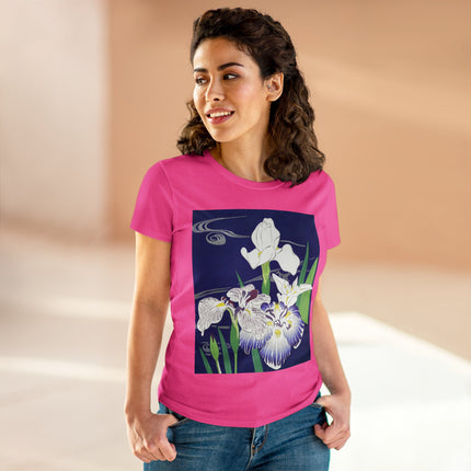 Irises by Kogyo Tsukioka Women's Midweight Cotton Tee