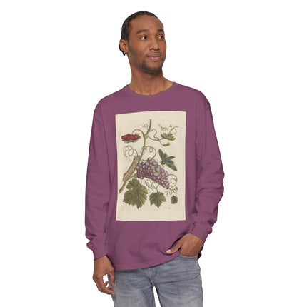 Botanical Pl.49 by Maria Sibylla Garment-dyed Long Sleeve T-Shirt