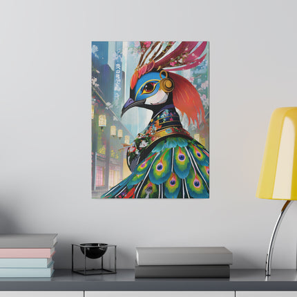 Techno Plumes Matte Canvas, Stretched, 0.75"