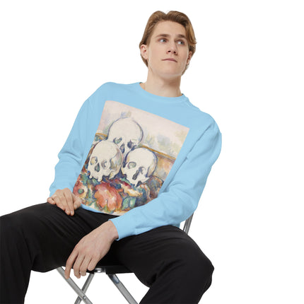 The Three Skulls by Paul Cézanne Garment-Dyed Sweatshirt