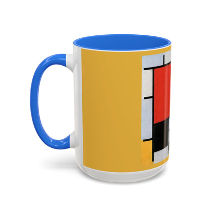 Composition with Red, Yellow, Blue, and Black by Piet Mondrian Colorful Mugs (11oz, 15oz)