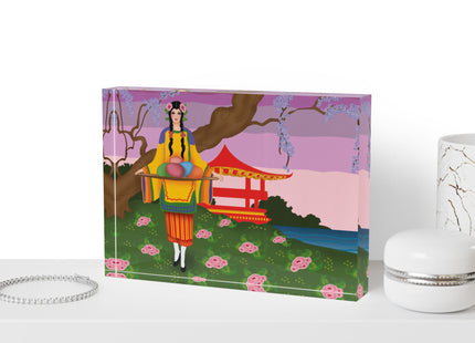 Elegance and Blooms Acrylic Art Block