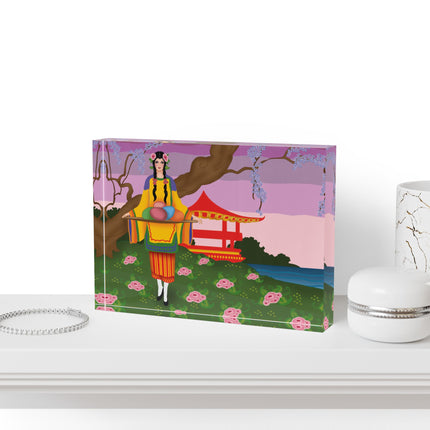 Elegance and Blooms Acrylic Art Block