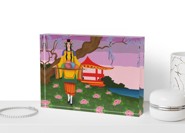 Elegance and Blooms Acrylic Art Block