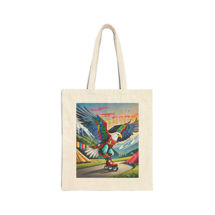 Eagle Skater Cotton Canvas Tote Bag