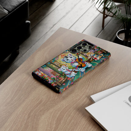 Melodies of the Snow Lion Cub Phone Cases