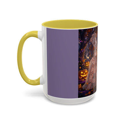🎃🌙 The Midnight Court Of Pumpkin Grove Colorful Mug – Elegant Halloween Masquerade