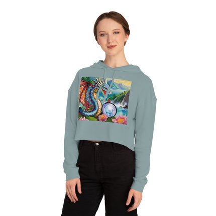 Wisdom's Guardian Cropped Hooded Sweatshirt
