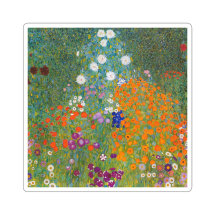 Cottage Garden by Gustav Klimt Kiss-Cut Stickers (4 Sizes)