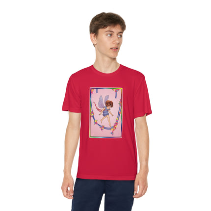 A Playful Fairy Jumps Rope Youth Competitor Tee – Magical Motion & Whimsical Joy
