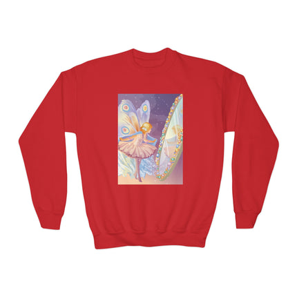 Reflections of Enchantment Youth Crewneck Sweatshirt – Fairy Magic & Elegant Wonder