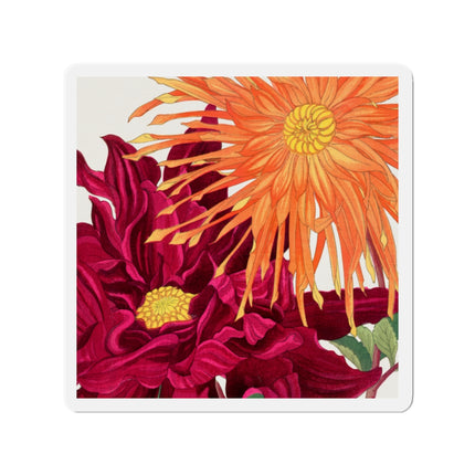 Dahlia Flower by Tanigami Kônan Die-Cut Magnets (5 Sizes)