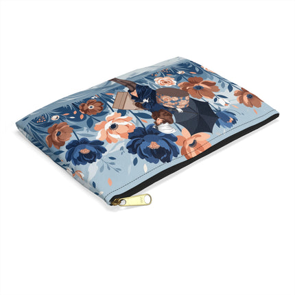 ☂️🌺 The Lady Of The Traveling Garden Accessory Pouch – Art Deco Floral Adventure