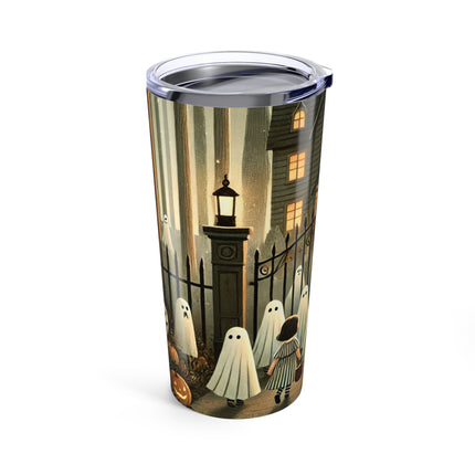 Ghostly Welcome – A Halloween Night Tumbler 20oz