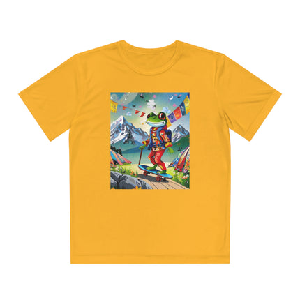 Skateboarding Frog Youth Competitor Tee – Whimsical Adventure & Playful Energy
