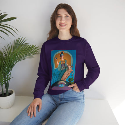 March & Aquamarine (Gem Series) by Sofia Chiostri Unisex Heavy Blend™ Crewneck Sweatshirt