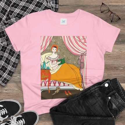 A Moment of Elegance and Comfort Women's Midweight Cotton Tee