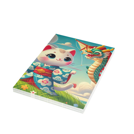Geisha Kitten and the Dragon Kite Postcard Bundles (envelopes included) - Bundles of 10, 30, 50 Pieces