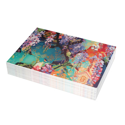 Golden Wisteria Symphony Postcard Bundles (envelopes included) - Bundles of 10, 30, 50 Pieces