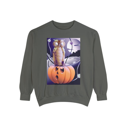 The Startled Pumpkin Unisex Garment-Dyed Sweatshirt