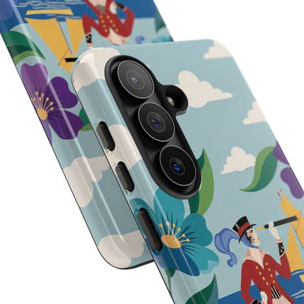 🌊🔭 The Lady Of The Seaside Lookout Phone Case – Art Deco Nautical Adventure