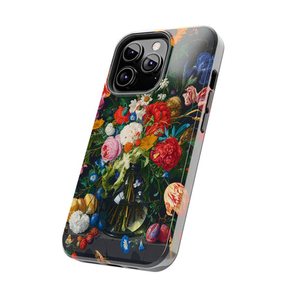 🌺🌙 The Midnight Garden Abundance Phone Case – Art Deco Floral Still Life