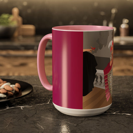 The Red Bird Colorful Mugs – Gentle Storybook Charm & Elegant Whimsy