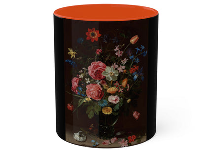 A Bouquet of Flowers by Clara Peeters Colorful Mugs, 11oz