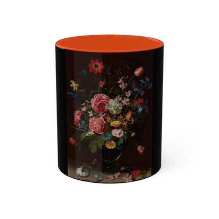 A Bouquet of Flowers by Clara Peeters Colorful Mugs, 11oz