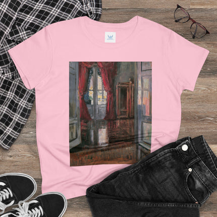 View into an Apartment by Egon Schiele Women's Midweight Cotton Tee