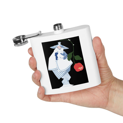 Blue & White Porcelain Geisha Flask – Quiet Elegance & Timeless Grace